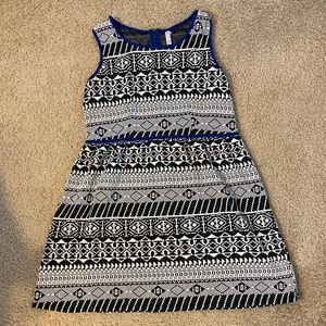Fit and Flare Patterned Dress